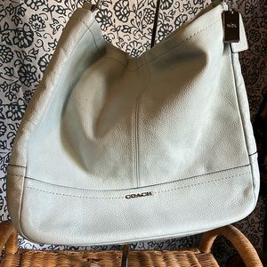 COACH light aqua shoulder bag